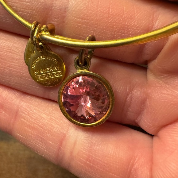 Alex and Ani birthstone bangle - October / pink - Picture 2 of 3